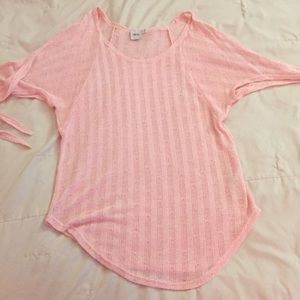 ASOS Women’s open sleeve top - tie (Peach)